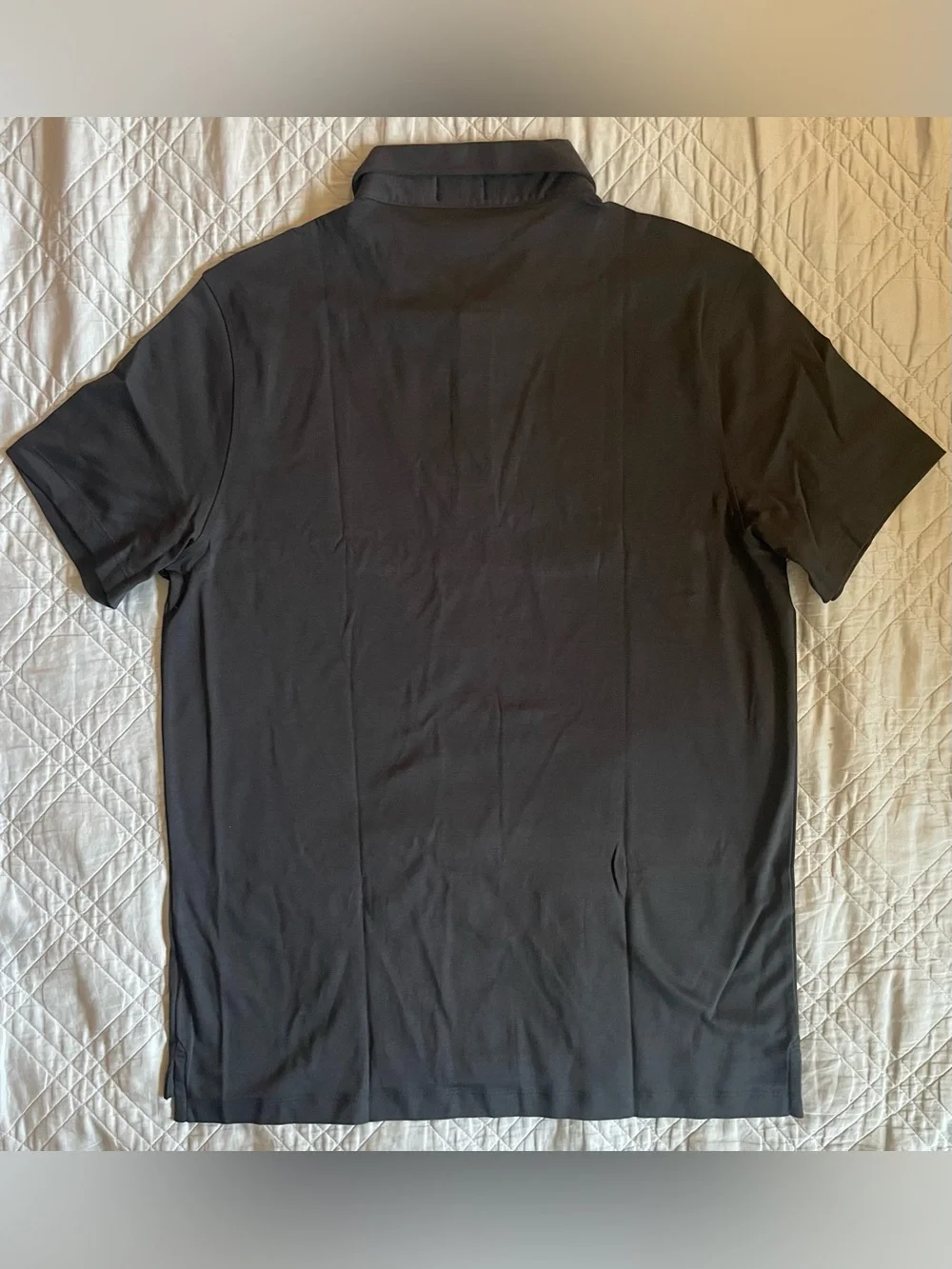 J. CREW Polo shirt in Pima cotton Black Size L NWT $98 CR435